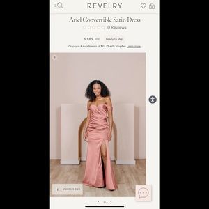 Revelry Ariel Convertible Satin Dress